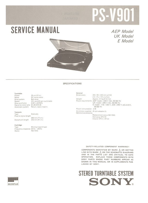 PS-V725 Sony Service Manual HighQualityManuals.com