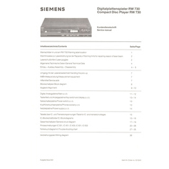 RW 730 Siemens Service Manual HighQualityManuals.com